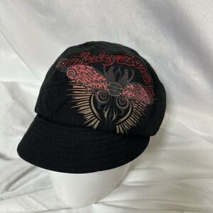 Genuine Harley Davidson Bar & Shield Eagle Wings Newsboy Captains Hat Cap Size S